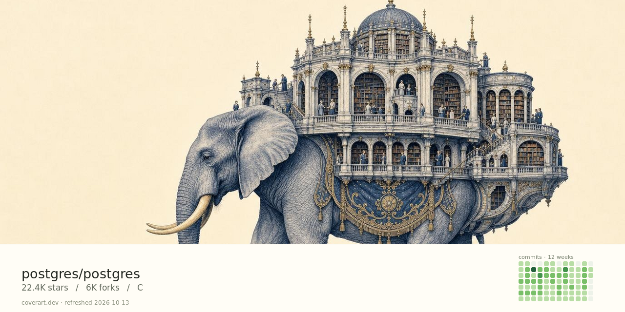 A navy engraved elephant carrying an intricate classical library on ivory paper